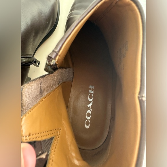 Coach size 7 brown leather booties - Picture 3 of 5